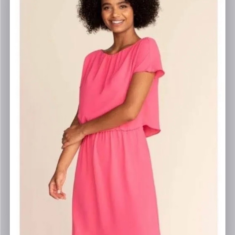 Trina Turk Pink Short Sleeve Elastic Waist and open